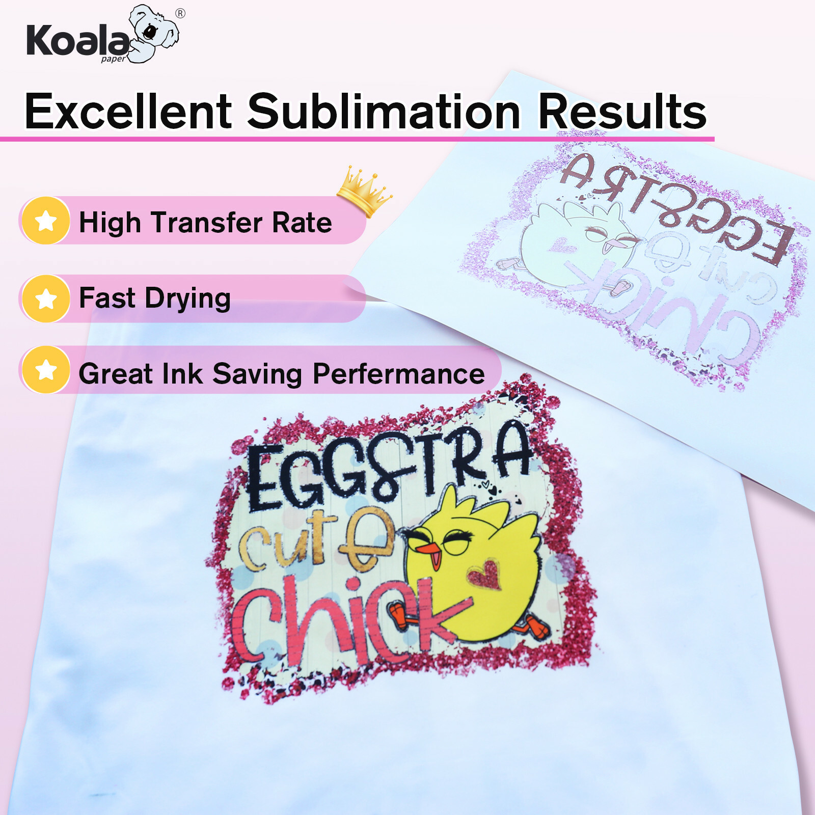 Koala Sublimation Paper 100 Sheets Inkjet Printer w/ Sublimation Ink A4 8.5×11