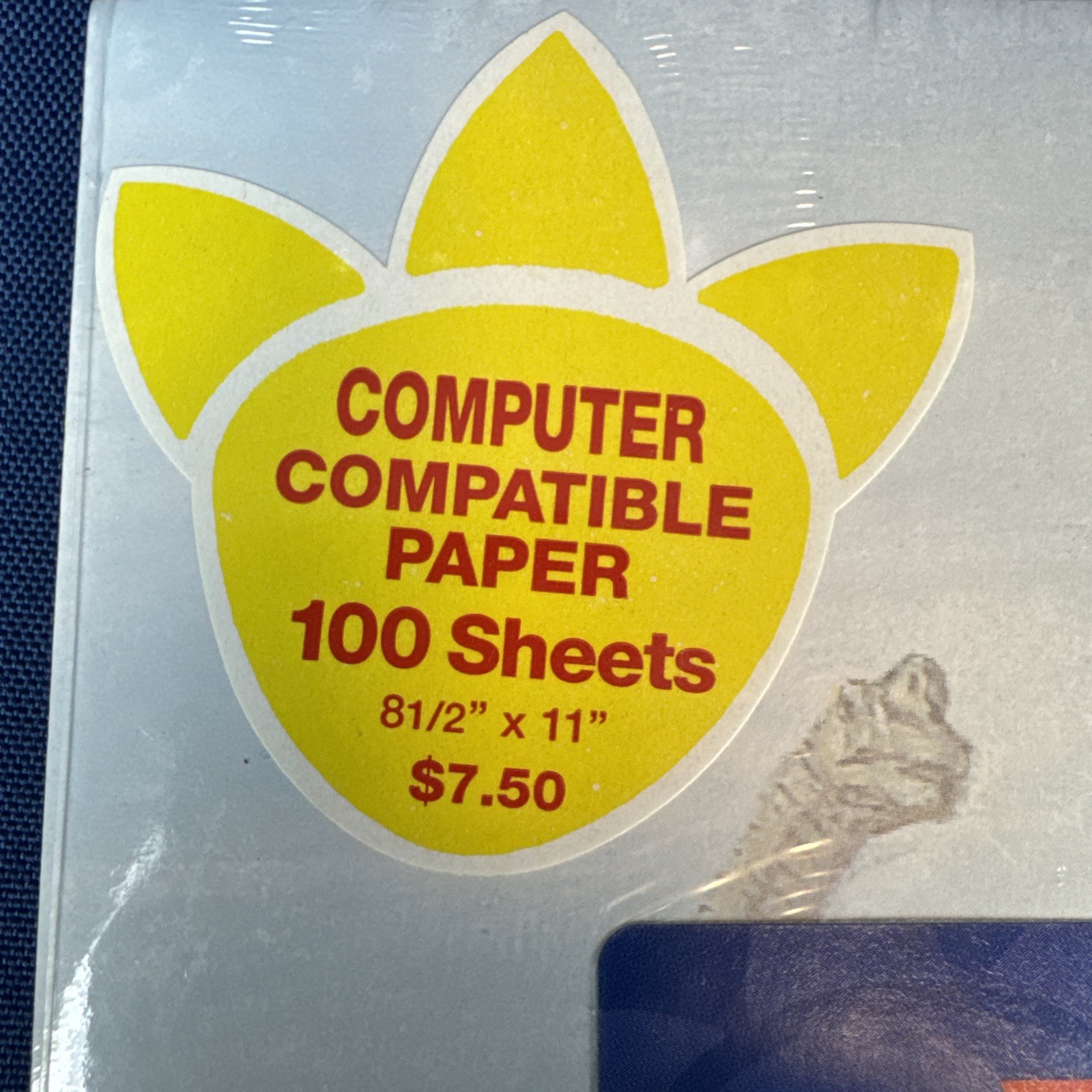 VTG 1997 Dinosaur Printer Paper 100-Pk + MOUSE PAD Sealed USPS Brontosaurus USA