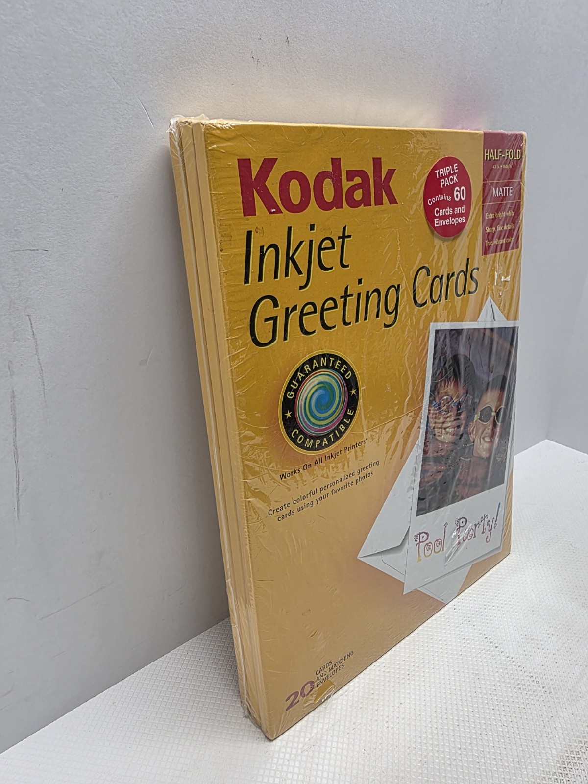 Kodak Inkjet Greeting Cards Triple Pack 60 Cards Envelopes Matte Half Fold New