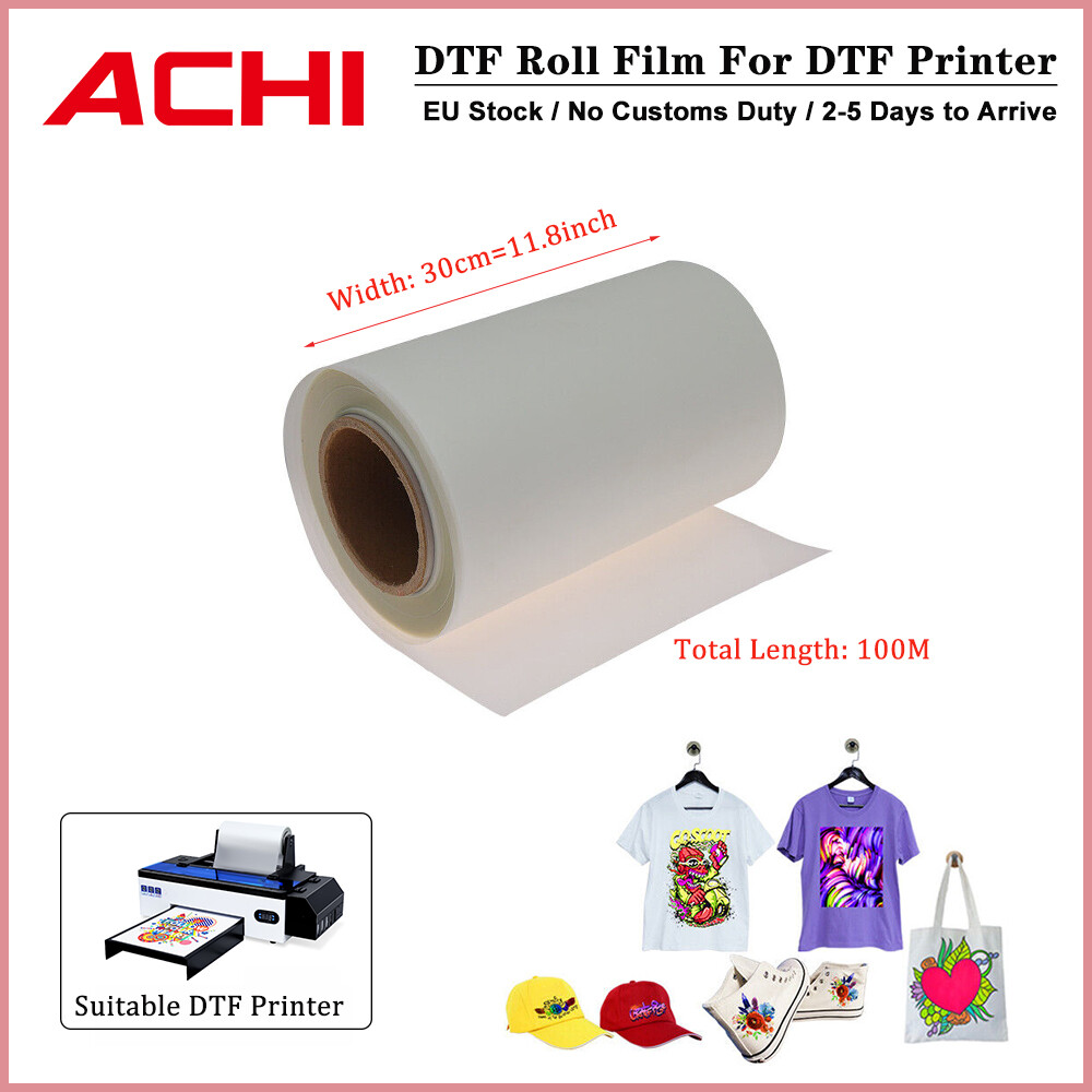 11.8″ DTF Printer Transfer Roll Film 11.8inx328ft DTF Premium Cold Peel Film US