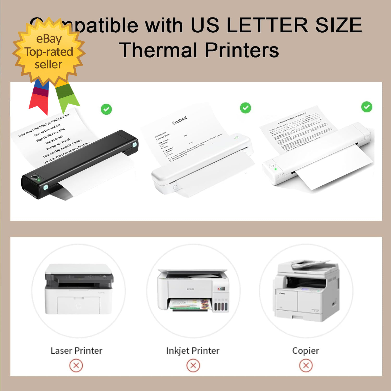 Sheets Thermal Printer Paper Letter Size Advanced Printing Paper Thermal Paper