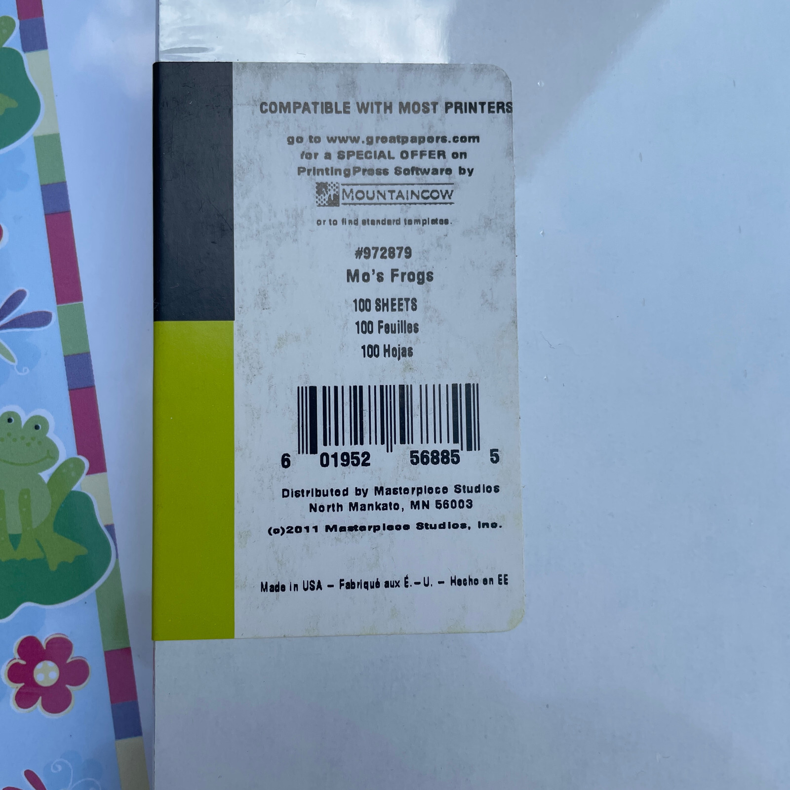 Letterhead Paper Mo’s Frogs Novelty Printer Paper 2 Packs or 200 pcs