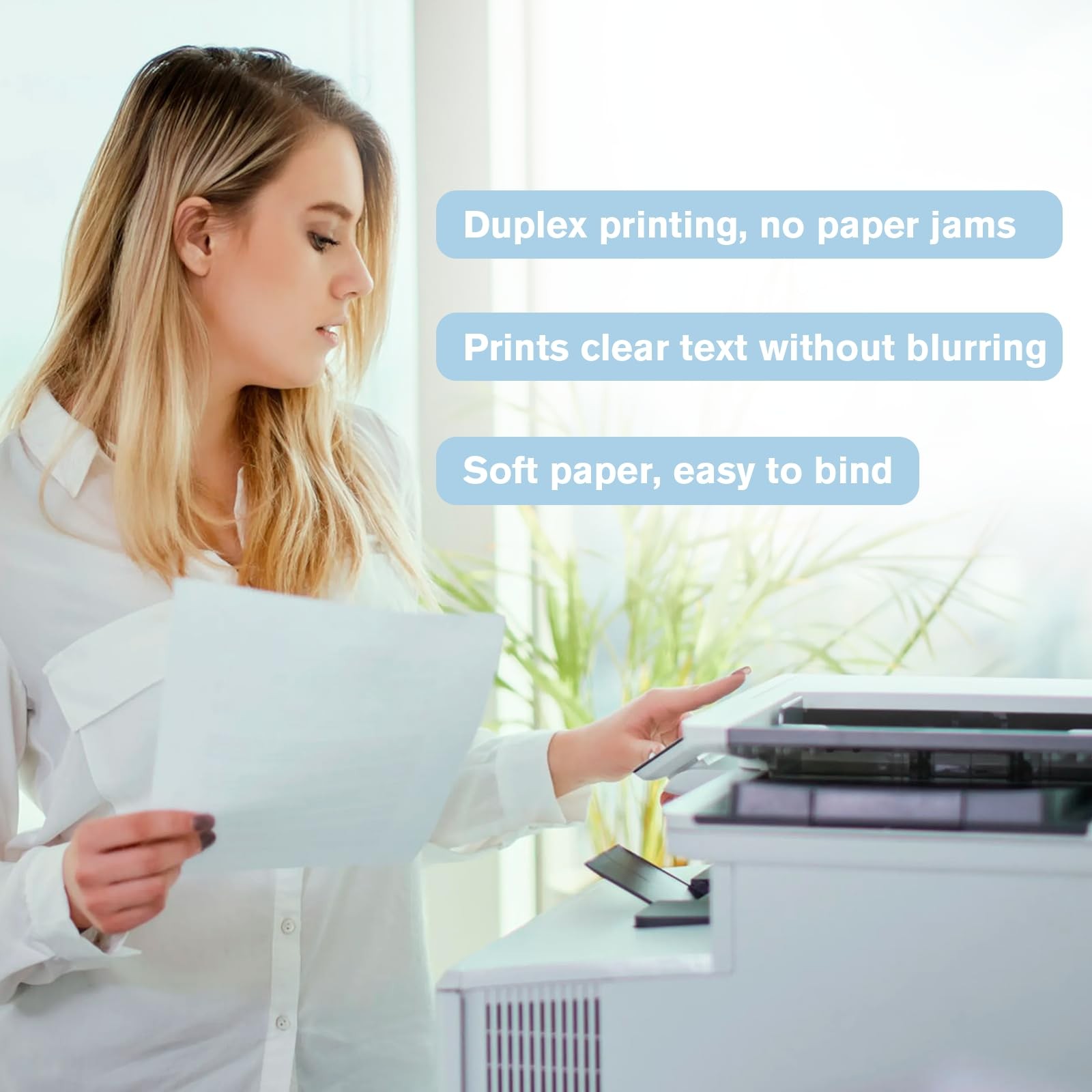 Printer Paper A4 80gsm Copy Paper A4 500 Sheets Printer Paper White for La…