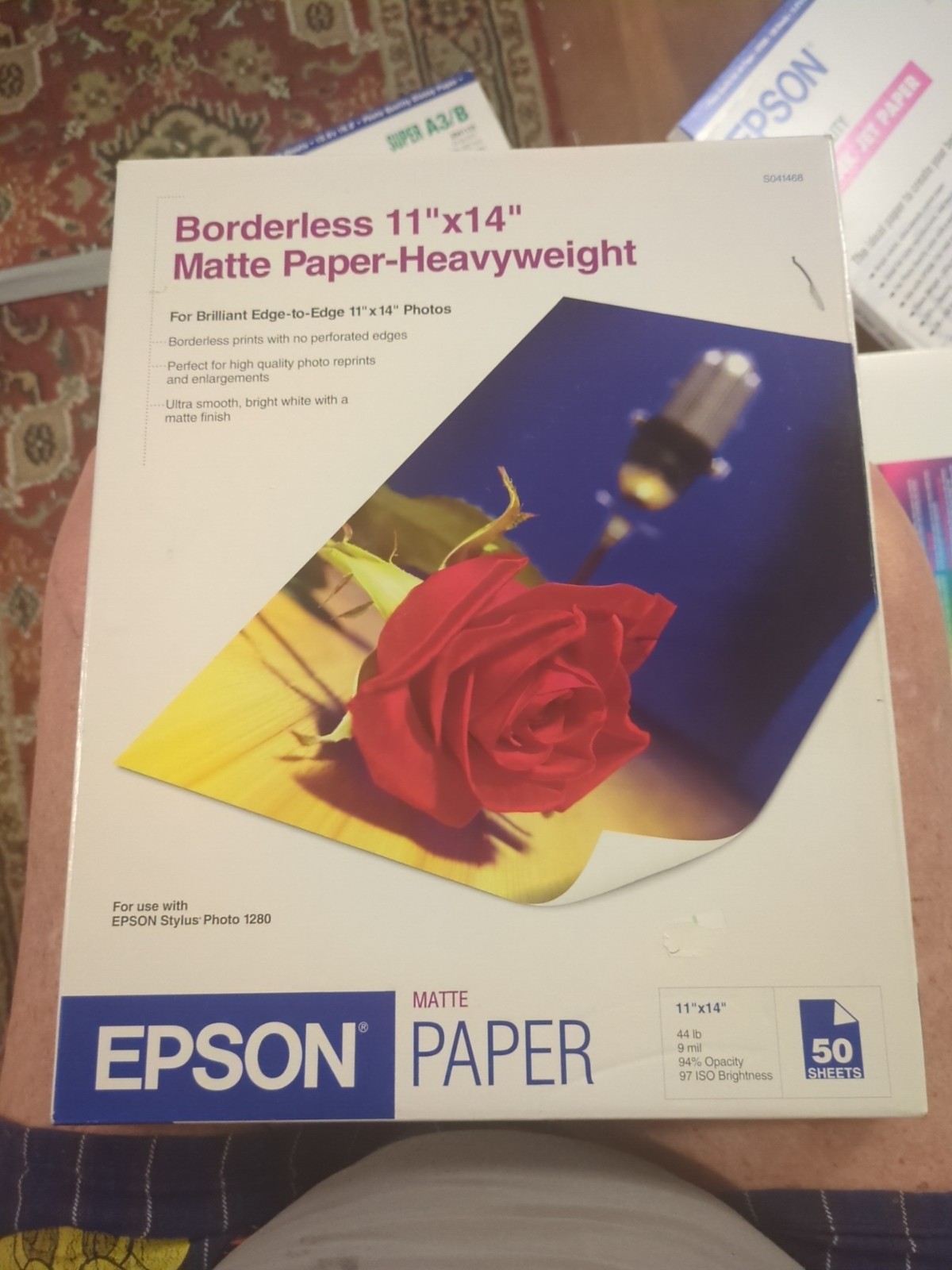 Epson s041468 Borderless Matte Photo Paper-Heavyweight 11″ X 14″