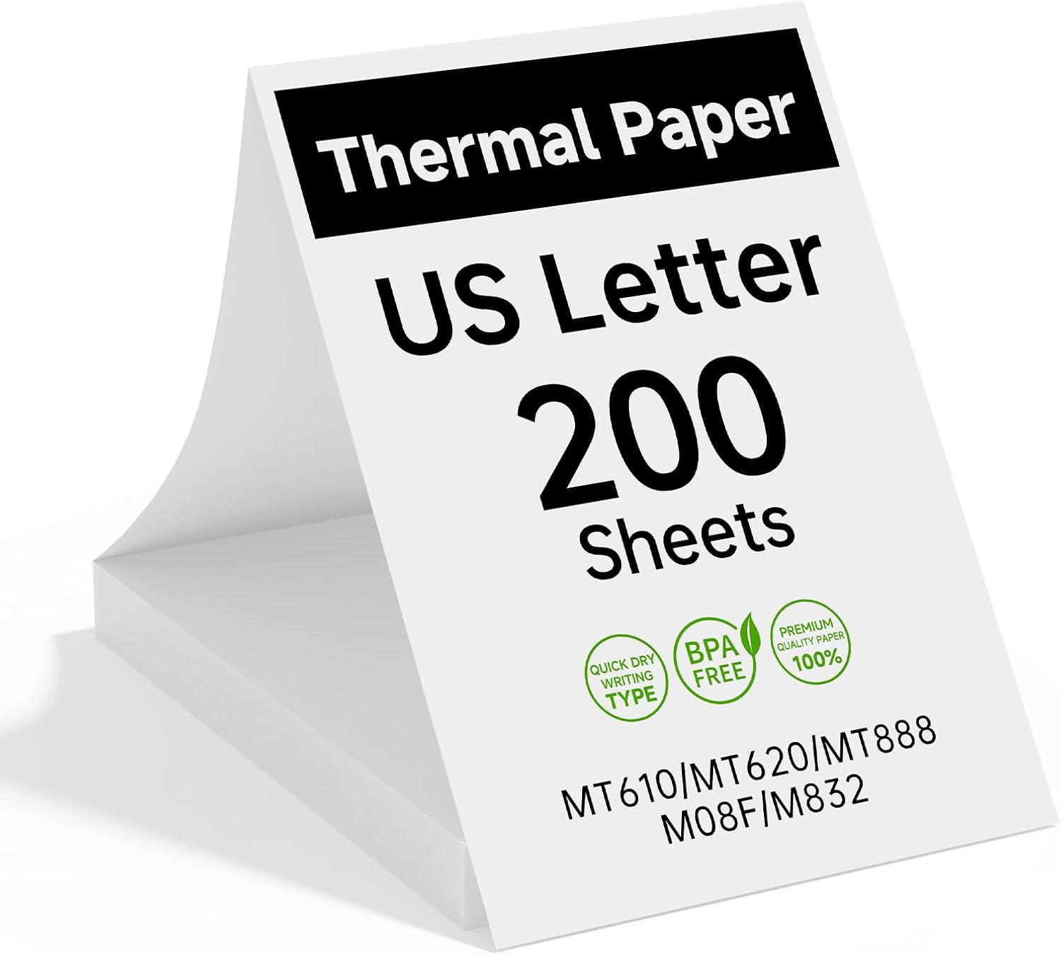 200 Sheets 8.5×11 Thermal Printer Paper, BPA-Free for Various Printers