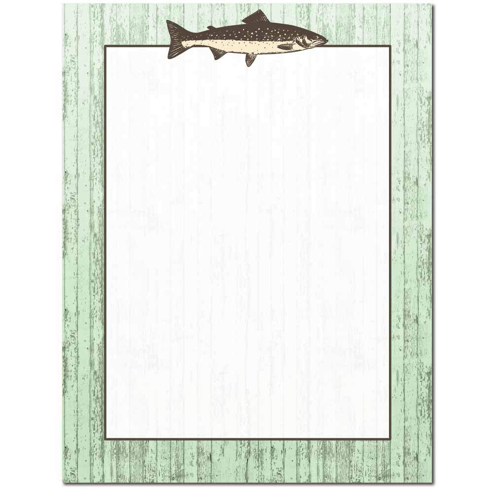 25 Sheets Trophy Trout Letterhead Laser & Inkjet Printer Paper Stationery
