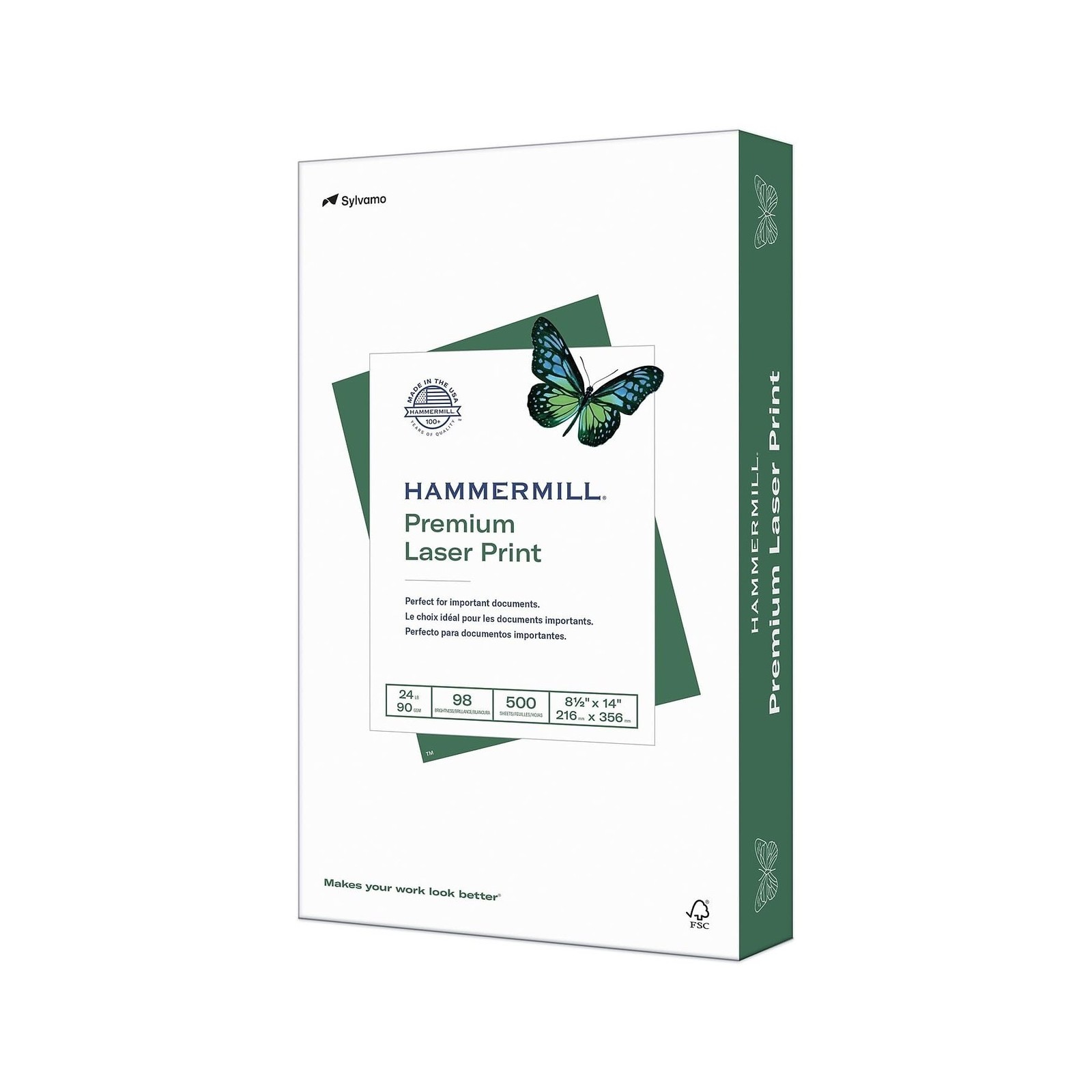 Hammermill Printer Paper, Premium Laser Print 24 lb, 8.5 x 14-1 Ream (500 She…