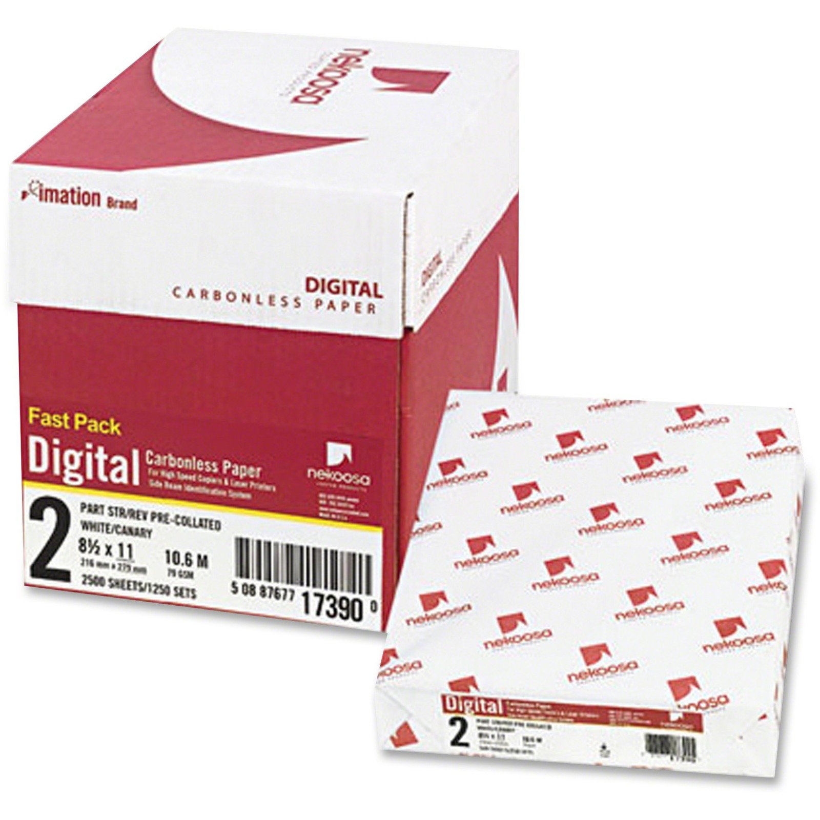 Nekoosa NEK17390 Carbonless Paper 8.5×11 Smooth White Yellow
