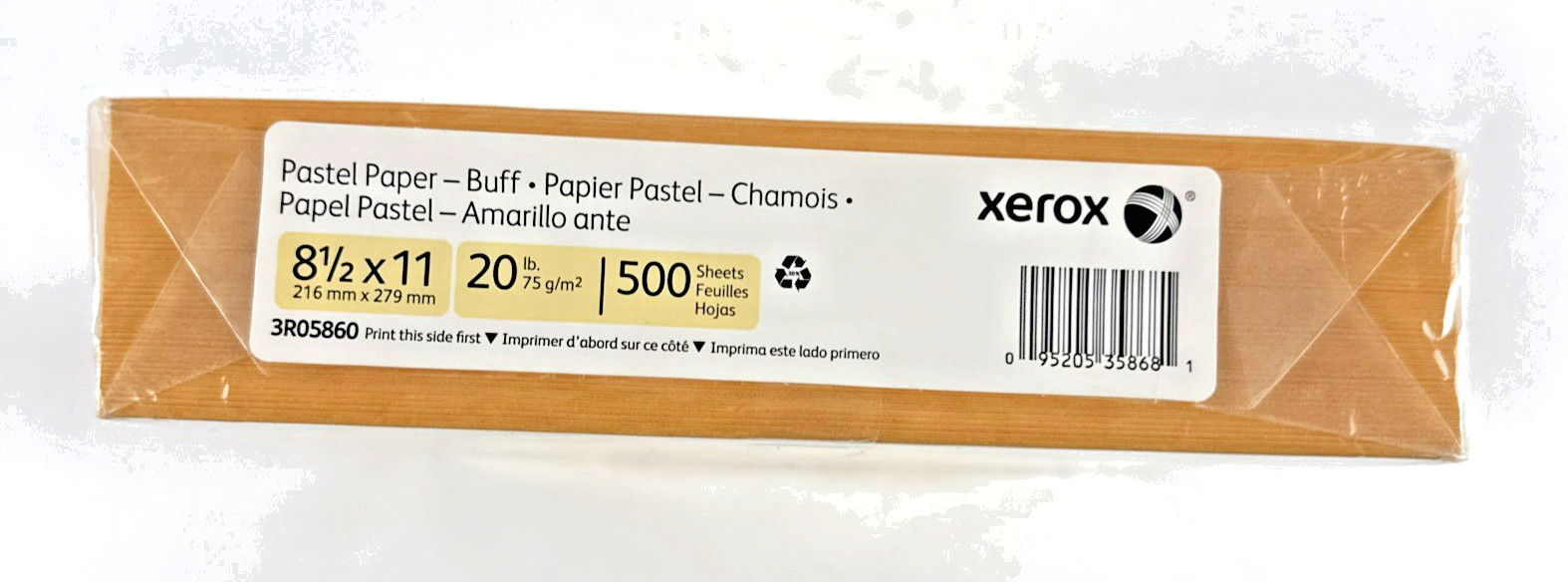 NEW Xerox Multipurpose Paper BUFF (Tan) 20lb Letter 8.5×11 500 Sheets Acid-Free