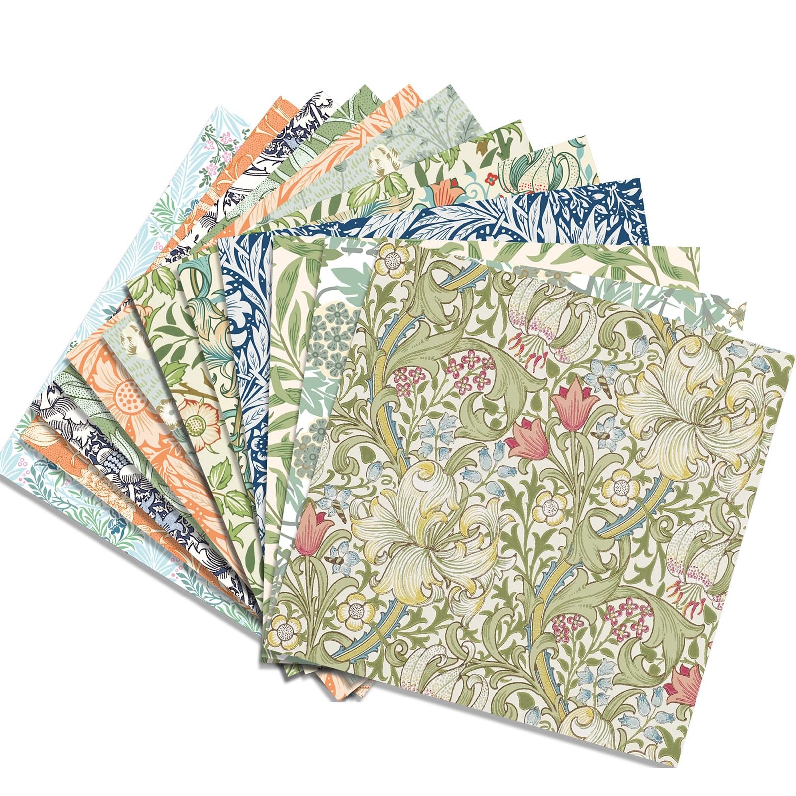 24 Sheets Double Sided Retro Floral Scrapbook Paper, Design Paper Theme Paper…