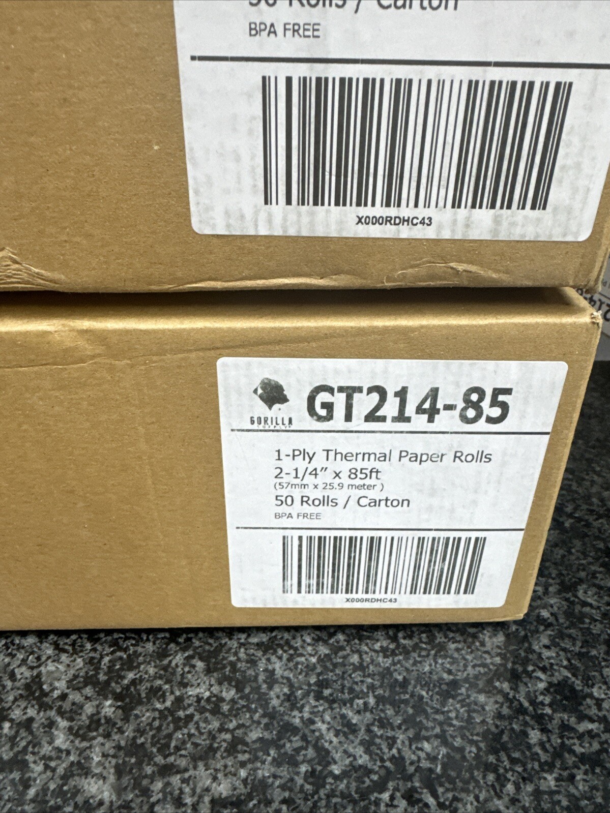 (50) Gorilla Supply 2 1/4 x 85 Thermal Paper Receipt 2 1/4″ X 85′, 50 rolls