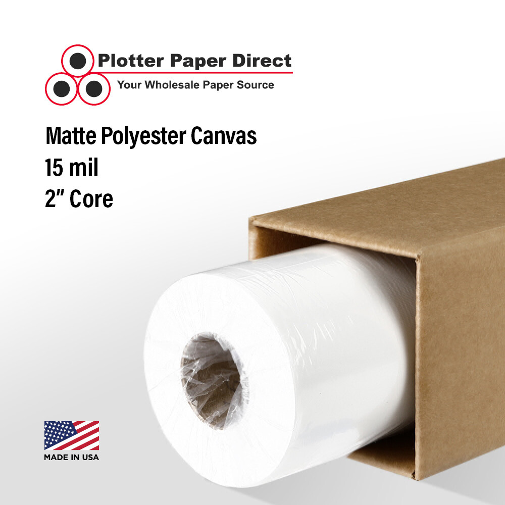 24″ x 75′ Matte Polyester Inkjet Canvas Roll for Wide Format Inkjet Printers