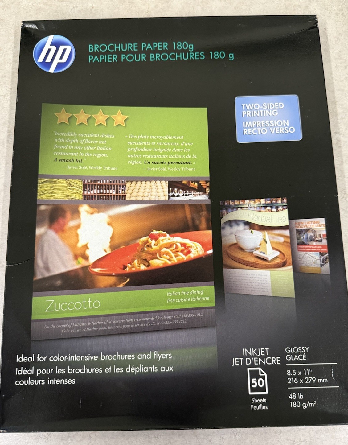 Hewlett Packard Brochure Paper C6817A 180g 48lbs Two sided Printing