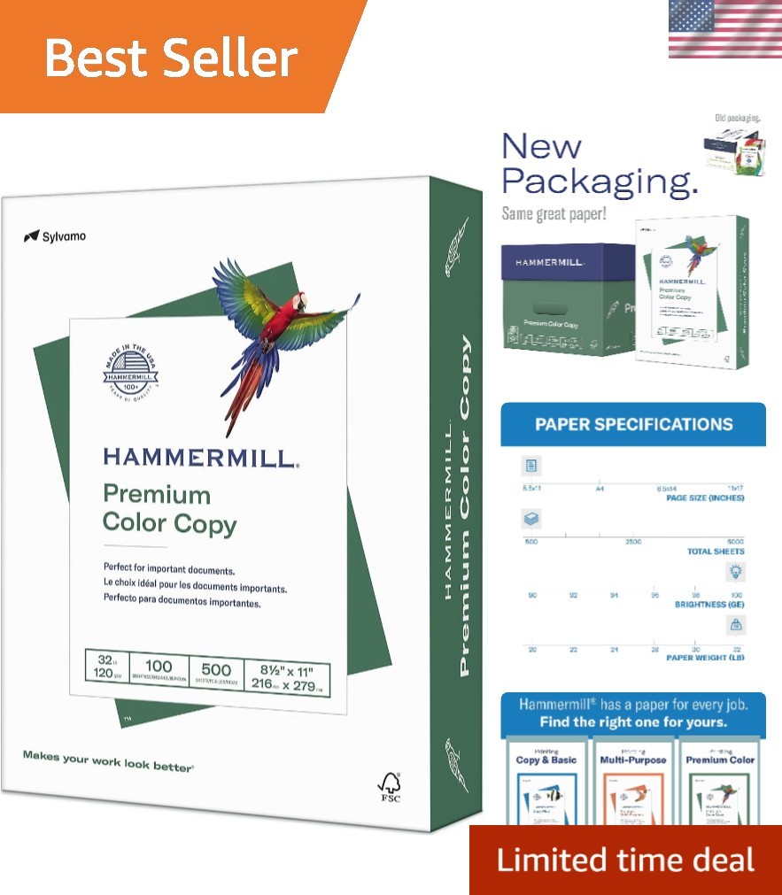 Hammermill Printer Paper, Color 32 Lb Copy Paper, 8.5 X 11-1 Ream (500 S