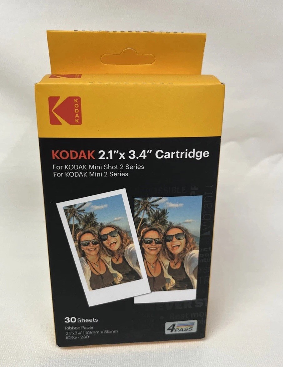Kodak Cartridge 2.1 X 3.4 30 Sheets For Kodak Mini Shot 2 Series New 2023