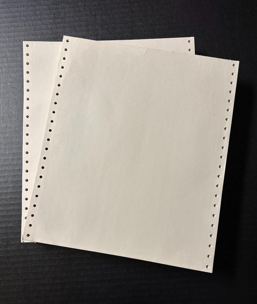 365 Sheets White Tractor Feed Continuous Printer Paper Dot Matrix
