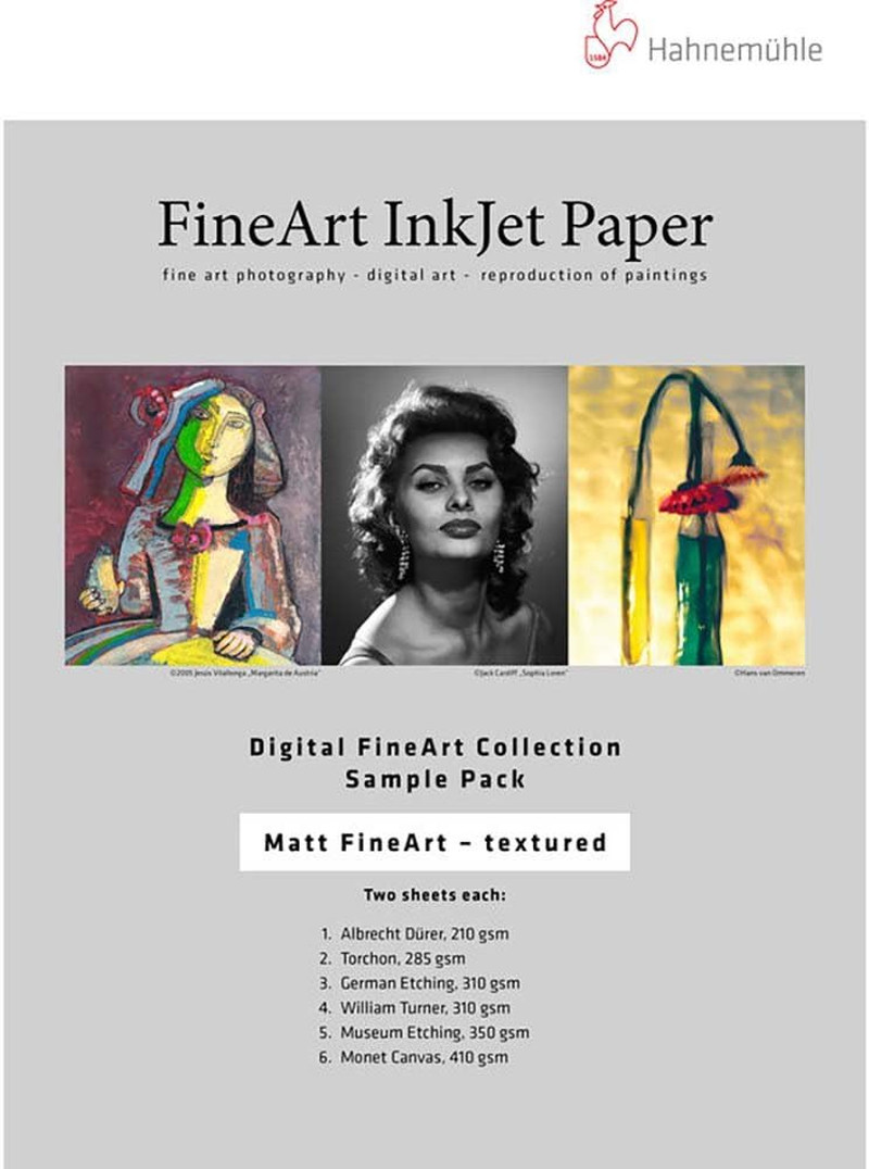 Inkjet Paper Sample Pack Matte Textured 8.5X11 In, 10 Sheets