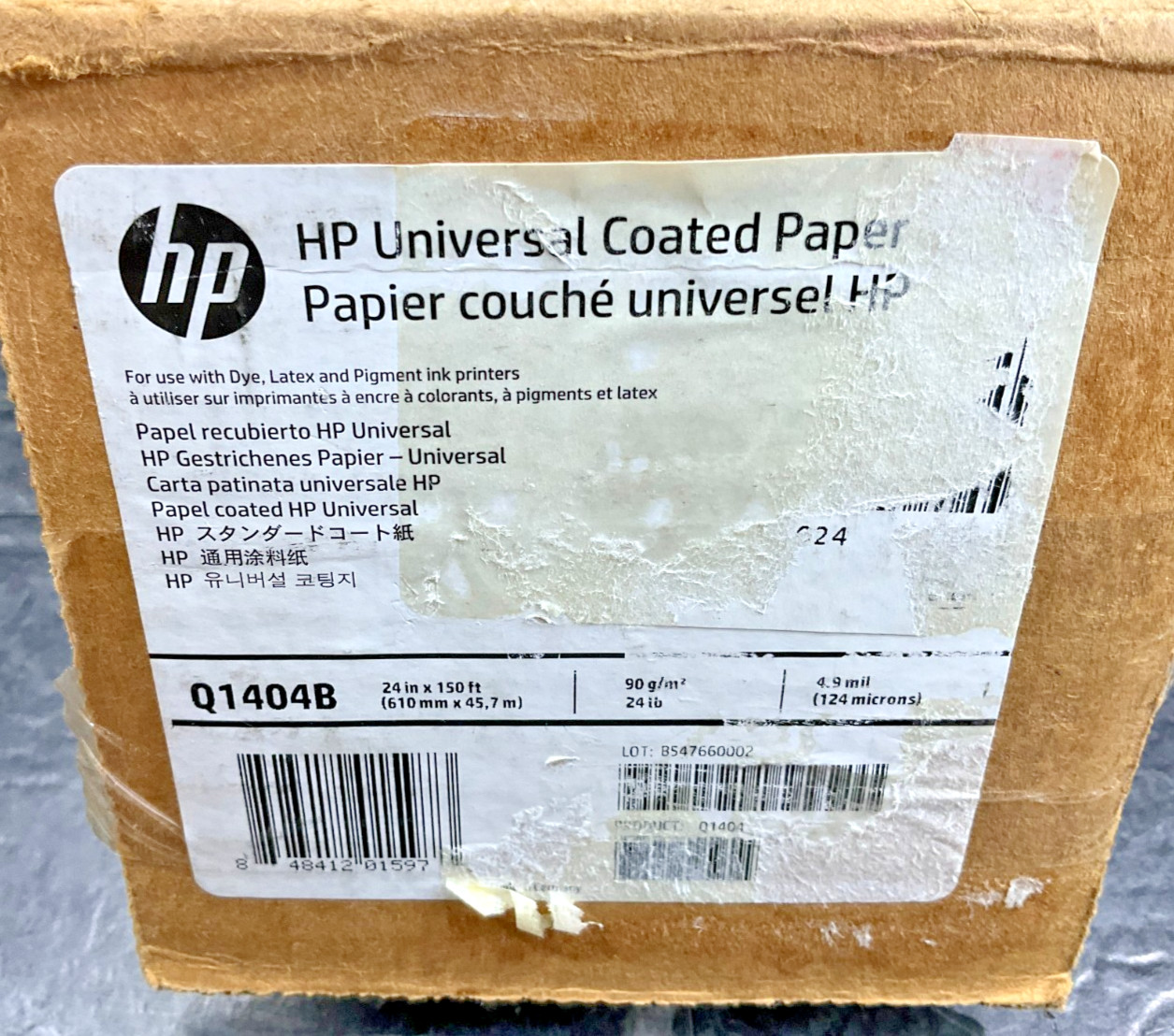HP Universal Coated Paper 24″ x 150 FT Q1404B ❤️️✅❤️️✅ BRAND NEW! SEALED!