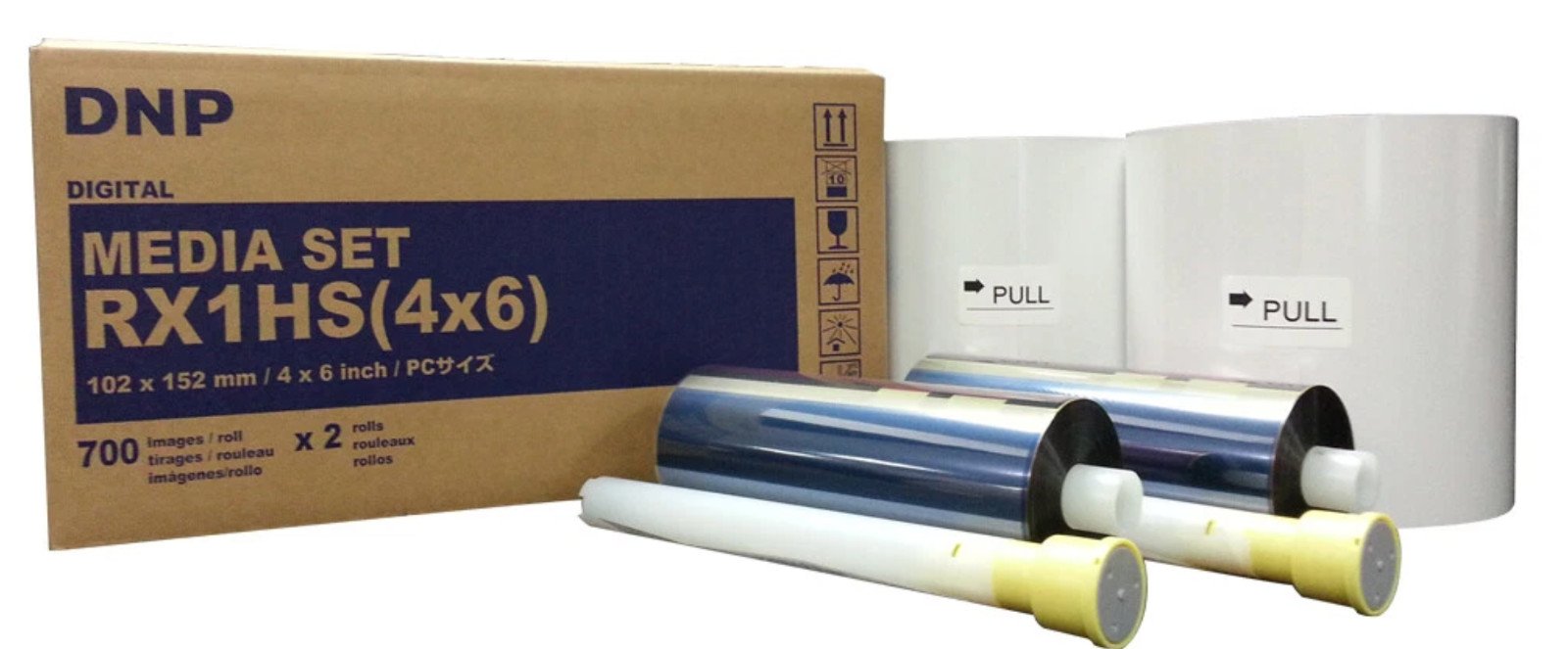 DNP RX1HS 4×6 Media Print Kit for RX1 and RX1HS, 2 sets paper & ink, 1400 Prints