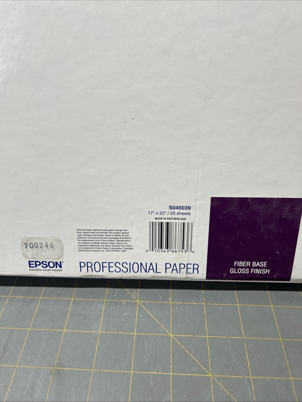 Epson Exhibition Fiber Paper 17×22” 18 Sheets Openbox S045039