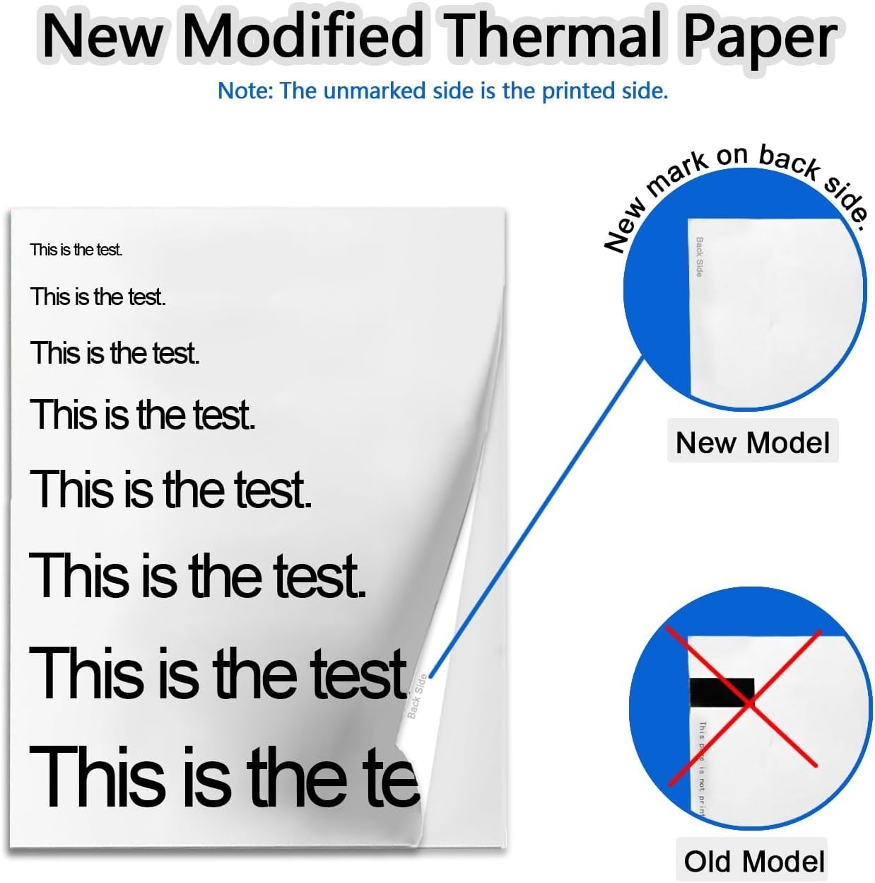 100 Sheets Thermal Printer Paper, 8.5”×11” US Letter Size, Advanced Printing P