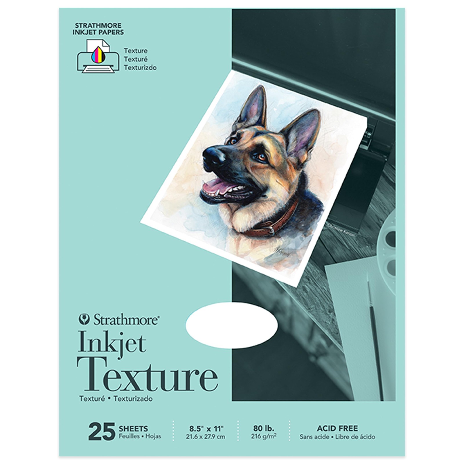 59-701 Textured Inkjet Paper, 8.5″x11″, 25 Sheets , White, Packaging May Vary