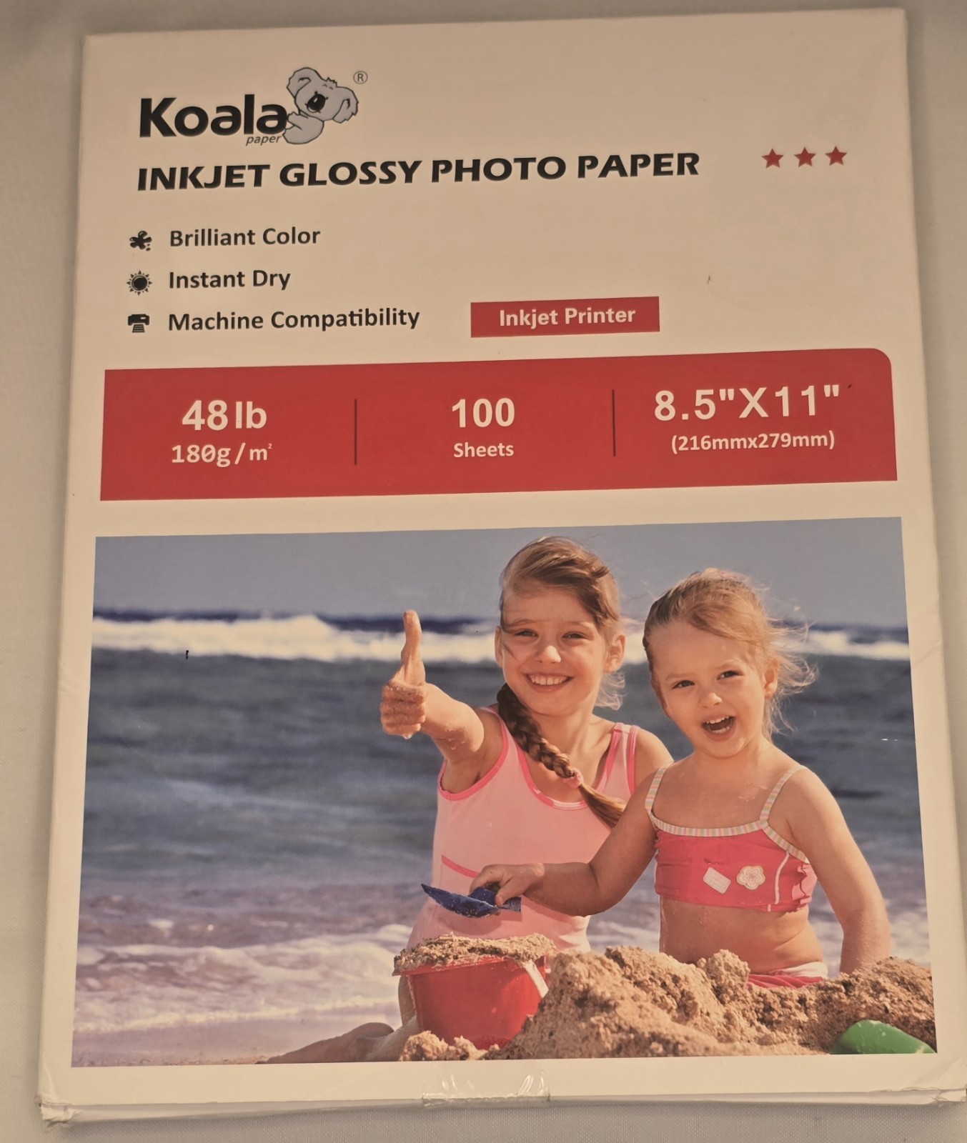 Koala Glossy Inkjet Photo Paper 8.5X11 Inches 48lb 100 Sheets Professional Gl…