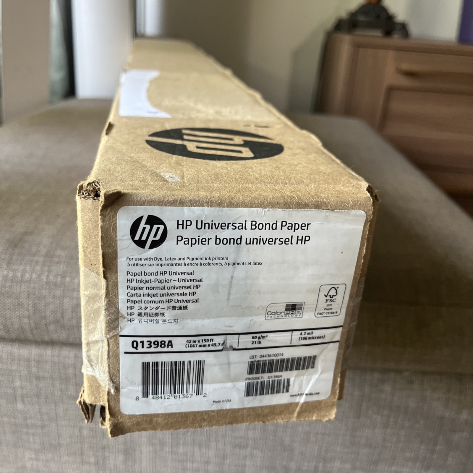 HP Q1398A / Universal Bond Paper (42 in x 150 ft) – 4.2 mil / Color Pro