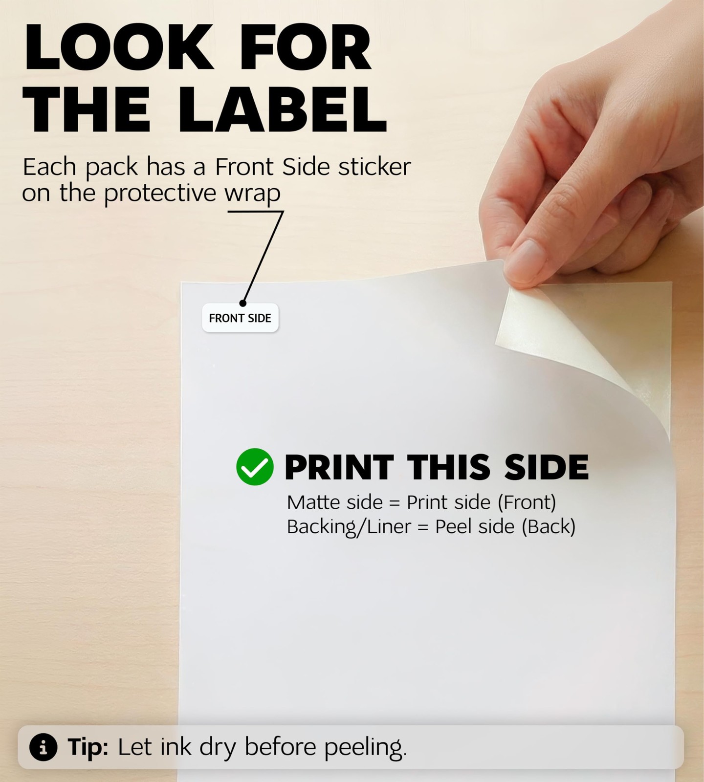 Premium Printable Vinyl Sticker Paper for Inkjet Printer and Laser – 20 White…
