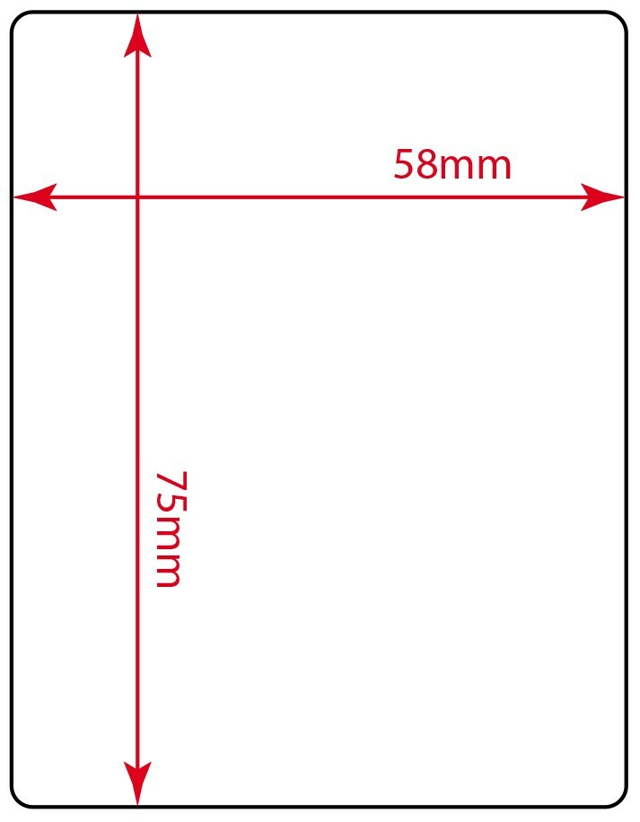 Avery/ Bizerba Plain Thermal  58 x 75 labels Top coated FREEZER – 12 rolls x 500