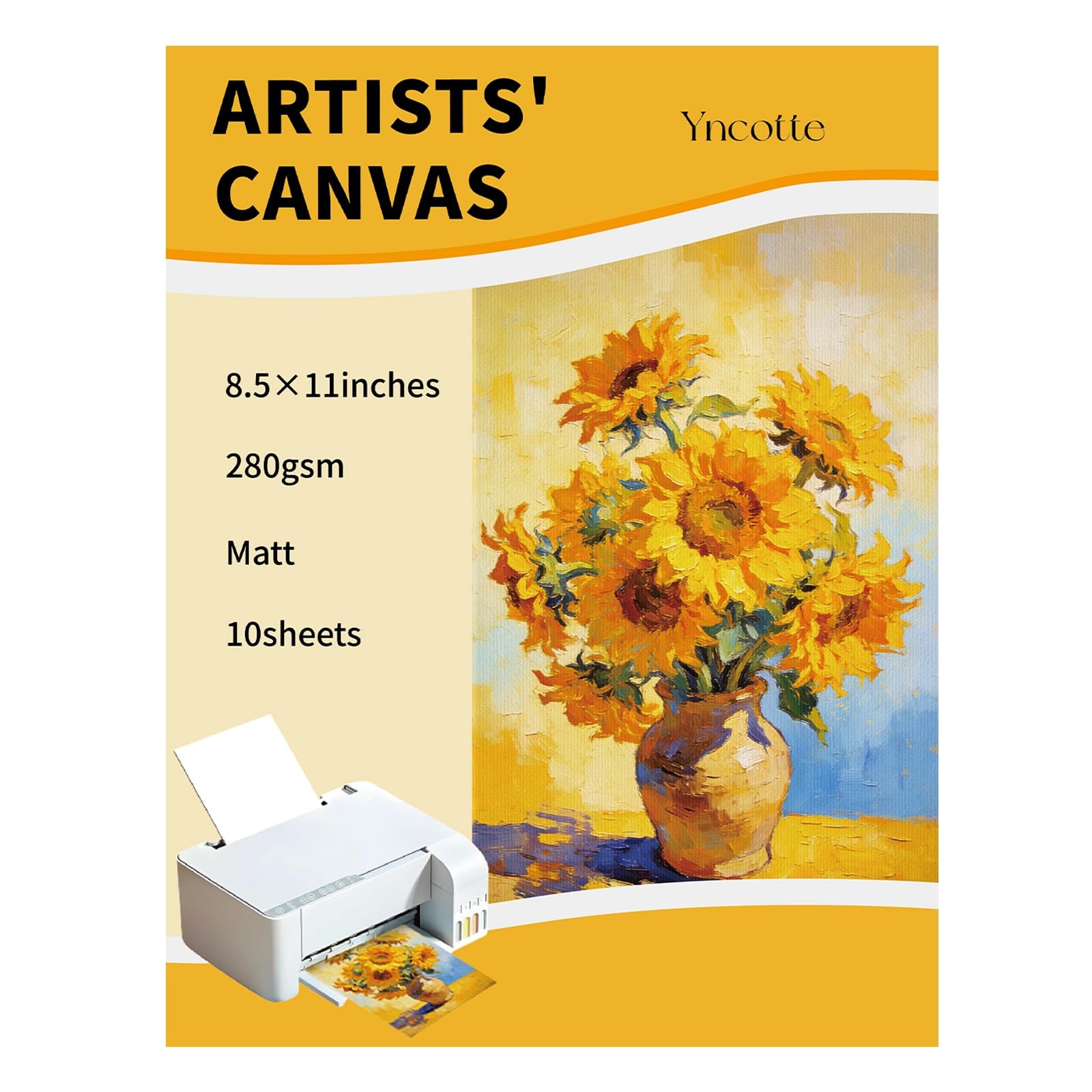 10 PCS Fabric Print Sheets For Inkjet Printers 8.5×11 Inch 280gsm Bright White