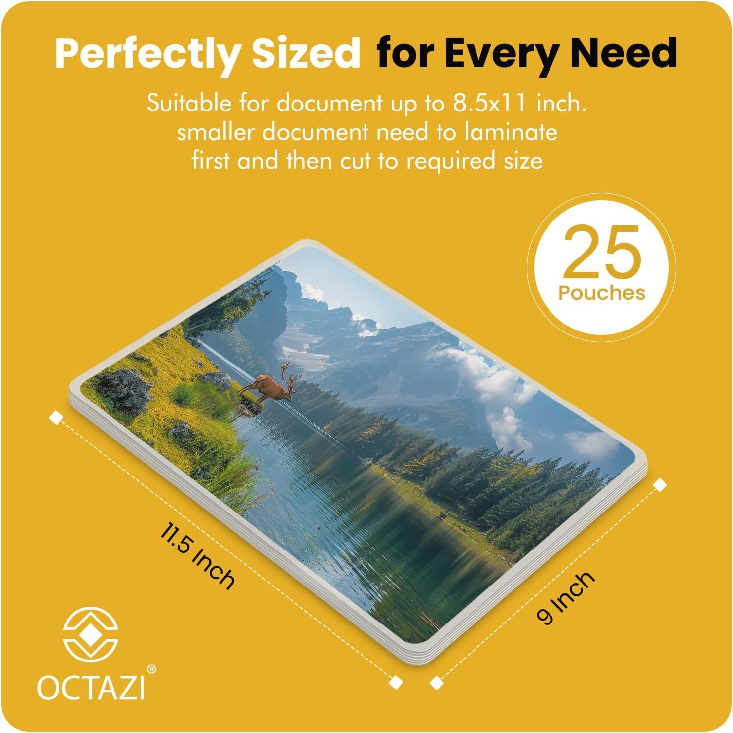 Thermal Laminating Sheets 3 Mil – Holds 8.5 x 11 Inch Documents, 9 x 11.5 Inch,