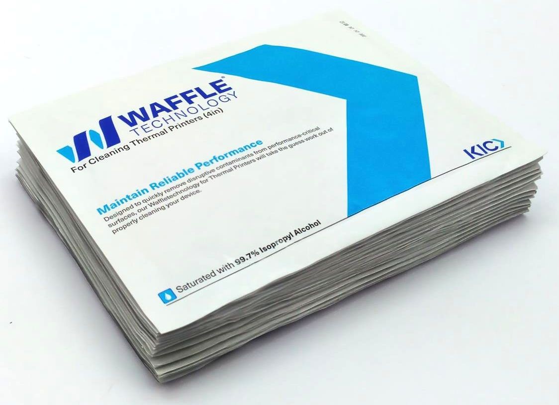 Thermal Printer 4″ Cleaning Cards Kic with Waffletechnology 6″ x 4″ Pack of 15