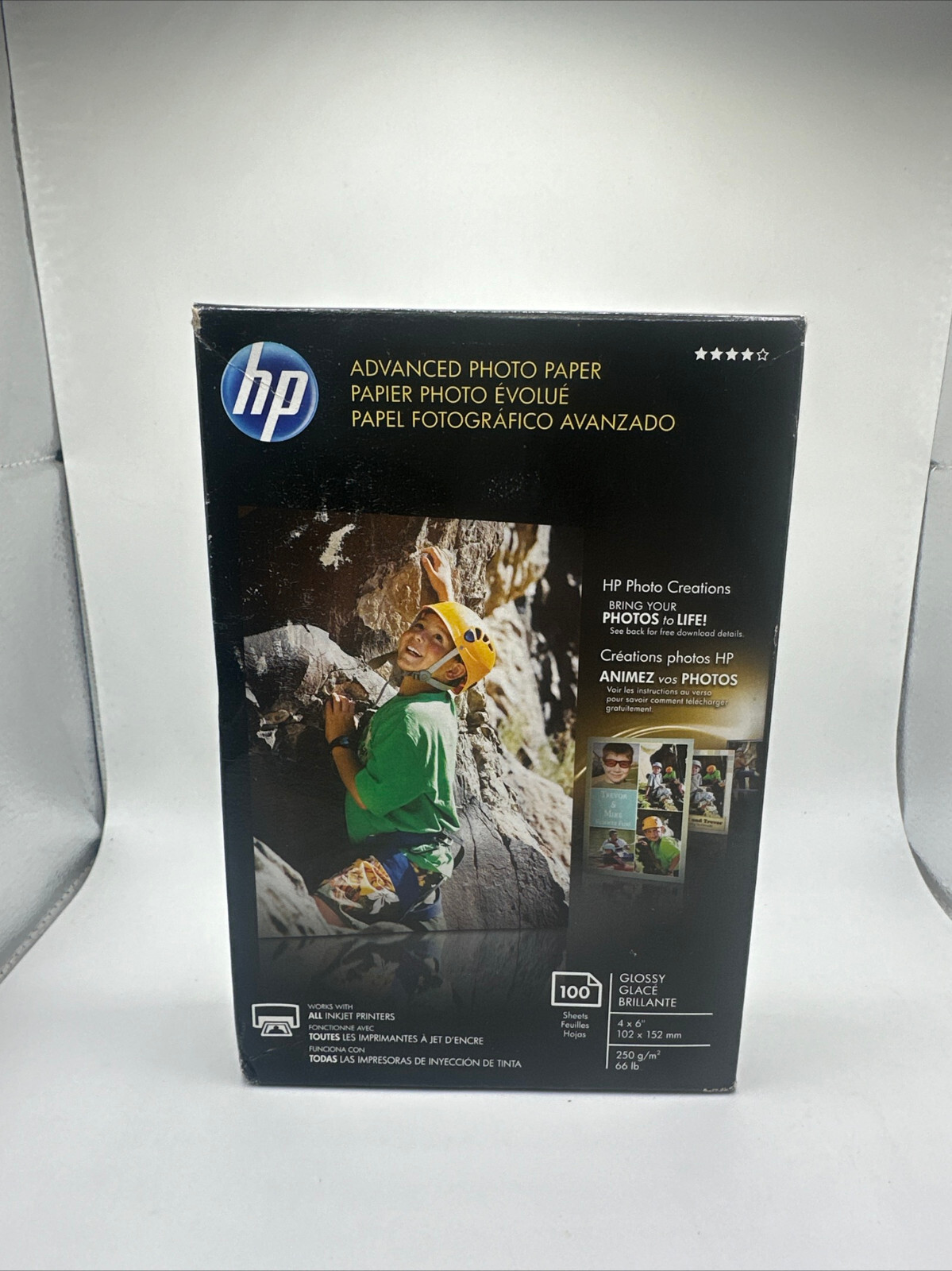 Lot of 2-Hewlett Packard Q6638A Glossy Printer Paper 4X6-100 Sheets- 200 Total