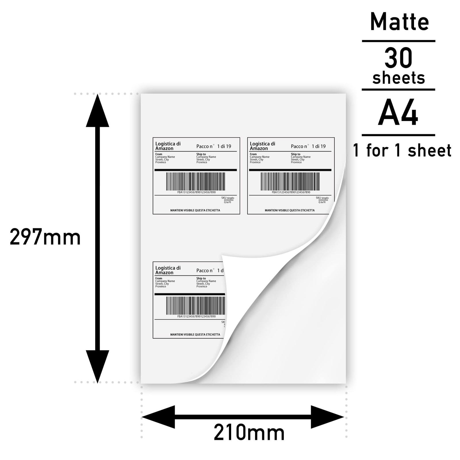Universal Labels, Self Adhesive Printable Matte Blank Paper Sticky Label…