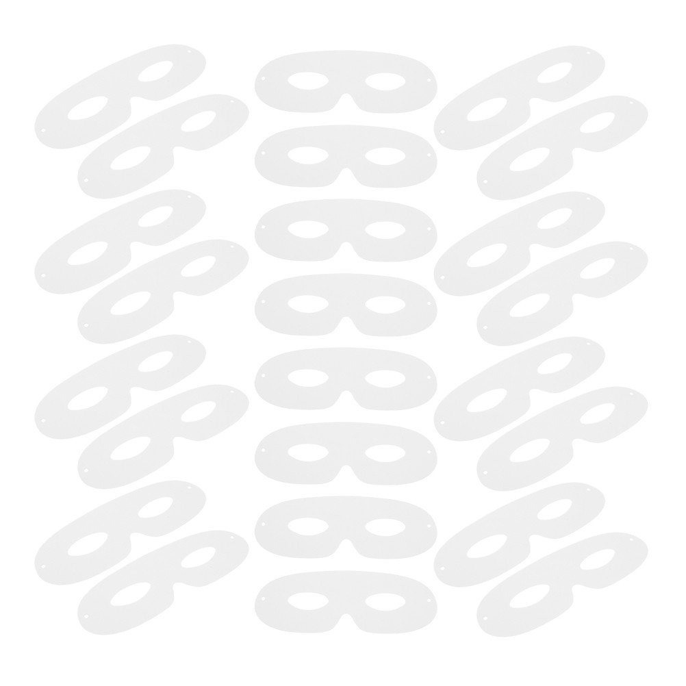 40 Pcs Masquerade Mask for Women White Blank Eye Masks to Decorate
