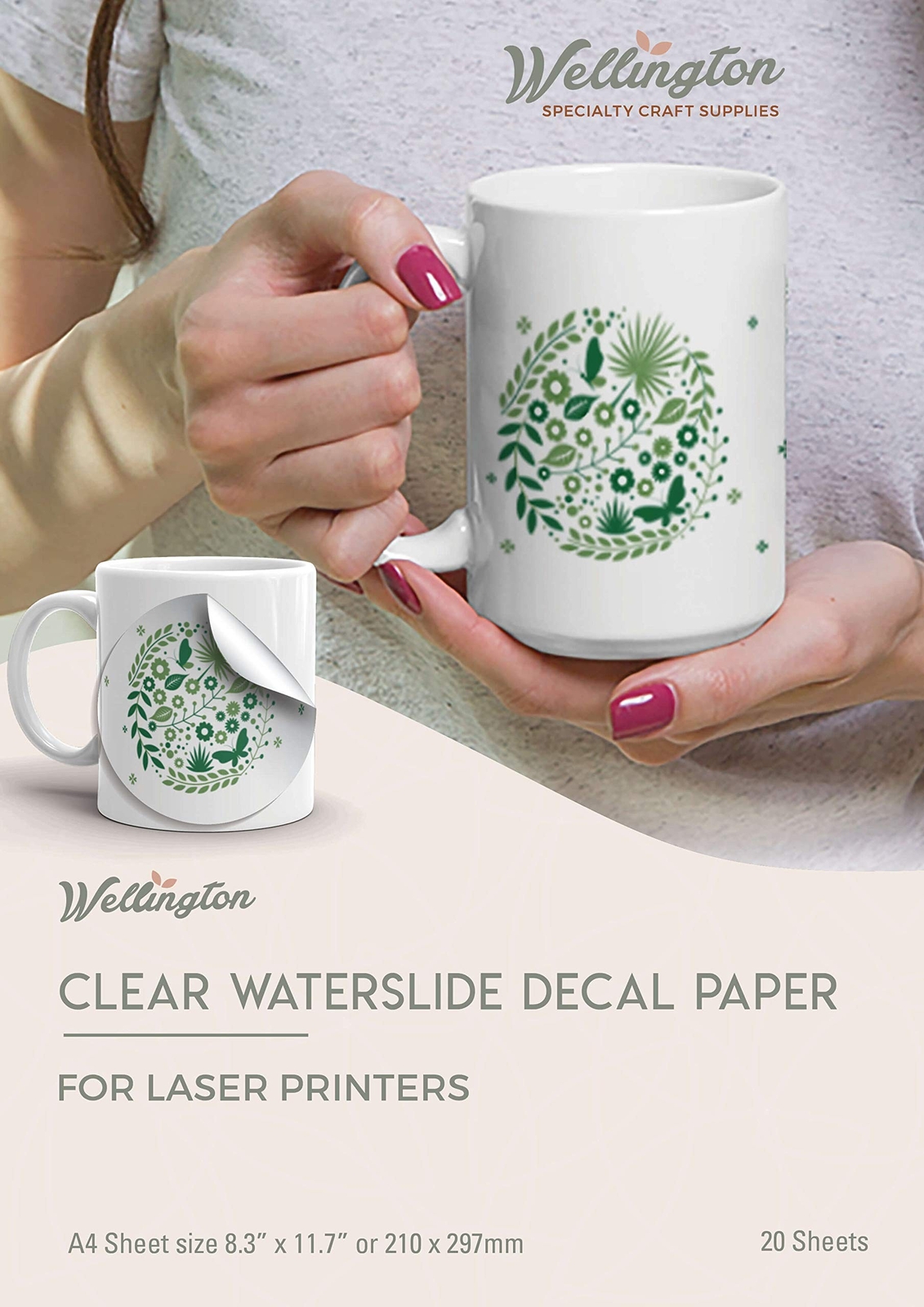Waterslide Decal Paper Laser Clear 20 Sheets A4 Size Laser – Clear