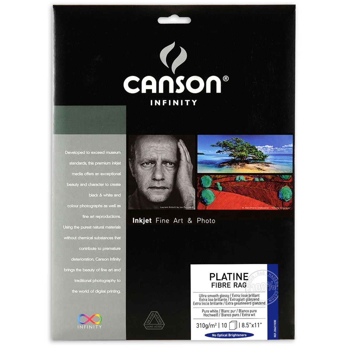 Canson Infinity Platine Fibre Rag Bright White Smooth Satin Inkjet Paper, 310gsm