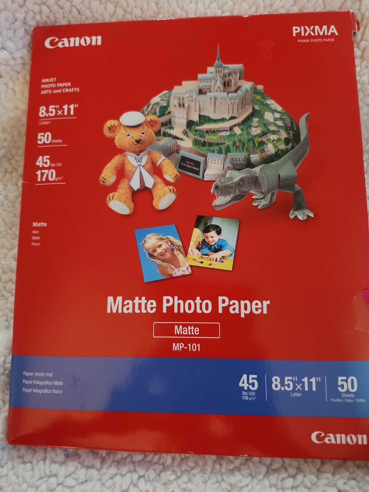 Canon Matte Photo Inkjet Paper, 8.5″X11″ 50 Sheets