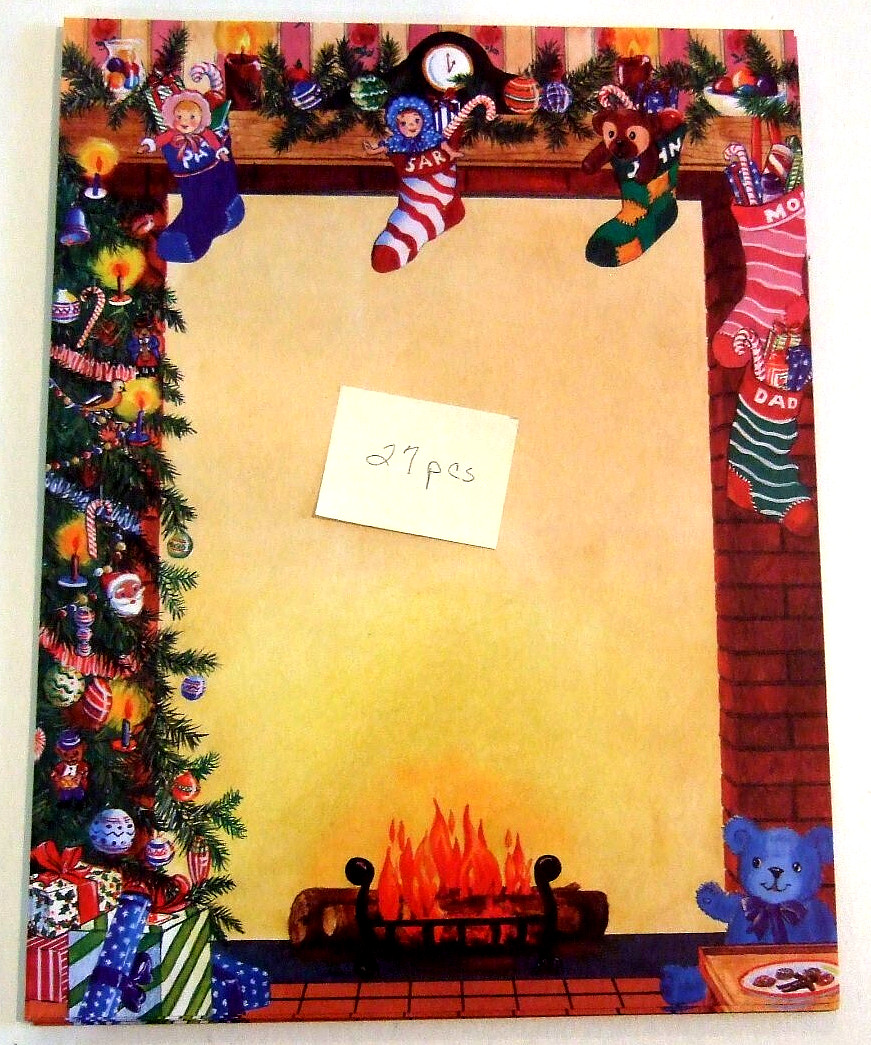 Lot of 3 Christmas Themed Computer Printer Paper – 136 pcs – NEW (A)
