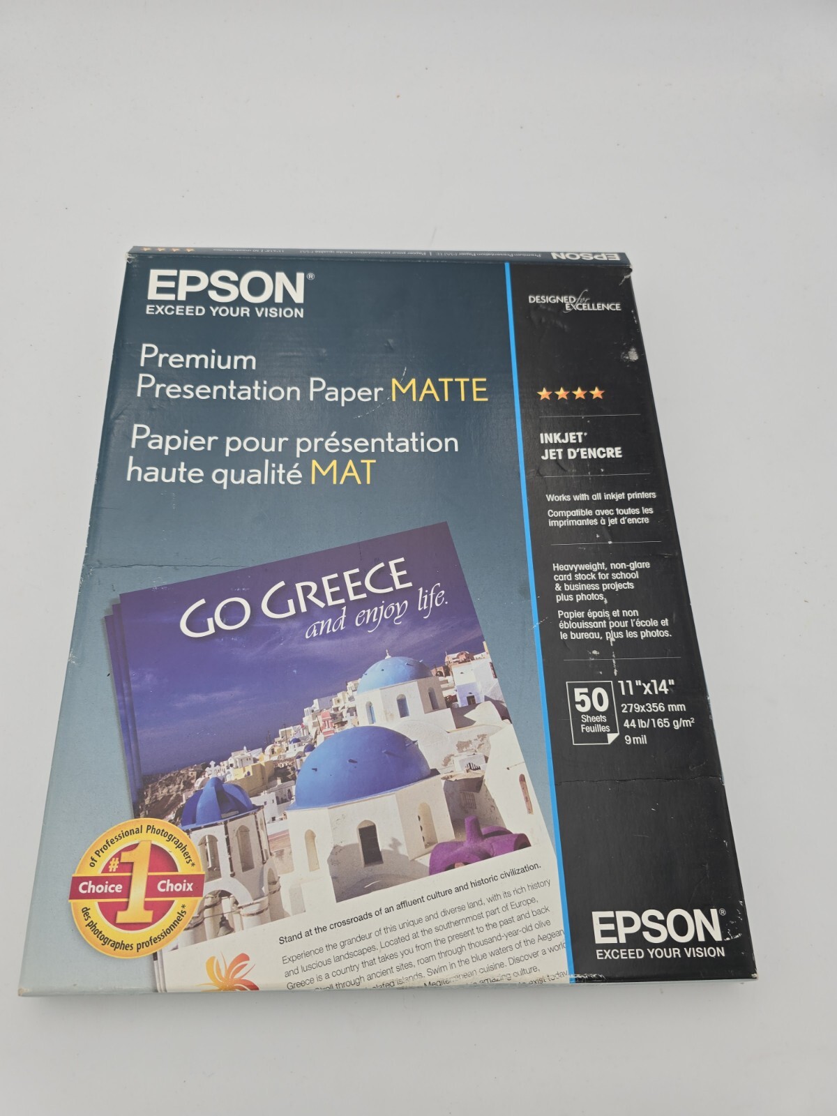 Epson Premium Presentation Paper Matte 50 pgs. works w/ALL ink jet printers NEW