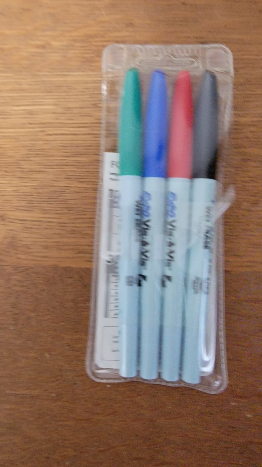 6 Packs of 4 Expo Vis-A-Vis Wet-Erase Marker, Fine Point, 4-Color Set (San16074)