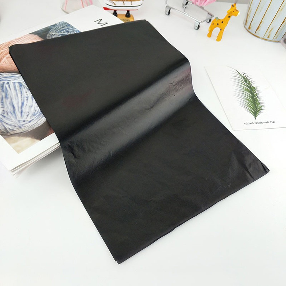 75Pcs Carbon Tracing Paper Black Durable Transfer Sheets for Writing Projects