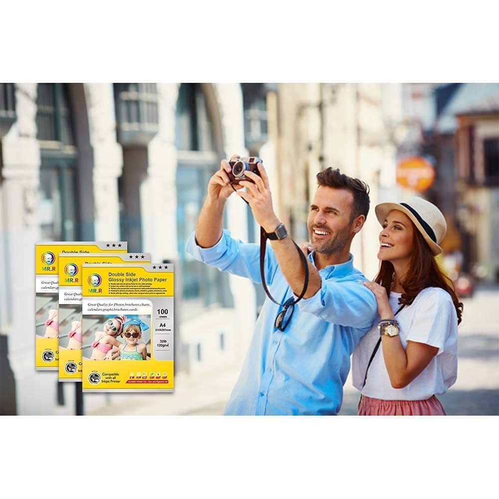 120gsm 100 Sheets A4 Size Double Sided High Gloss Inkjet Printable Photop…