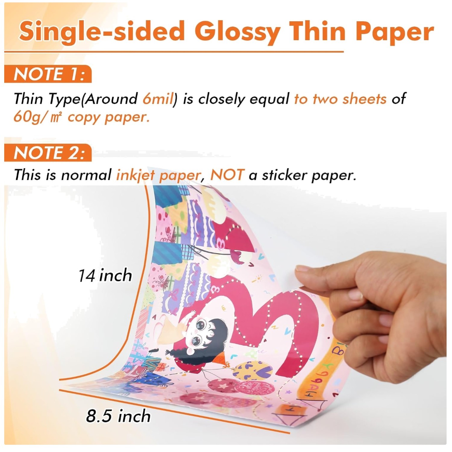 Legal Size 115gsm Glossy Printer Paper – 100 Sheets