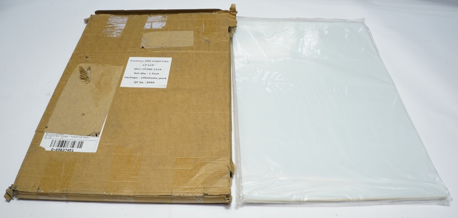 New Lot of 100 13″X 19″ Premium 5Mil Inkjet Clear Film Sheets CF100-1319