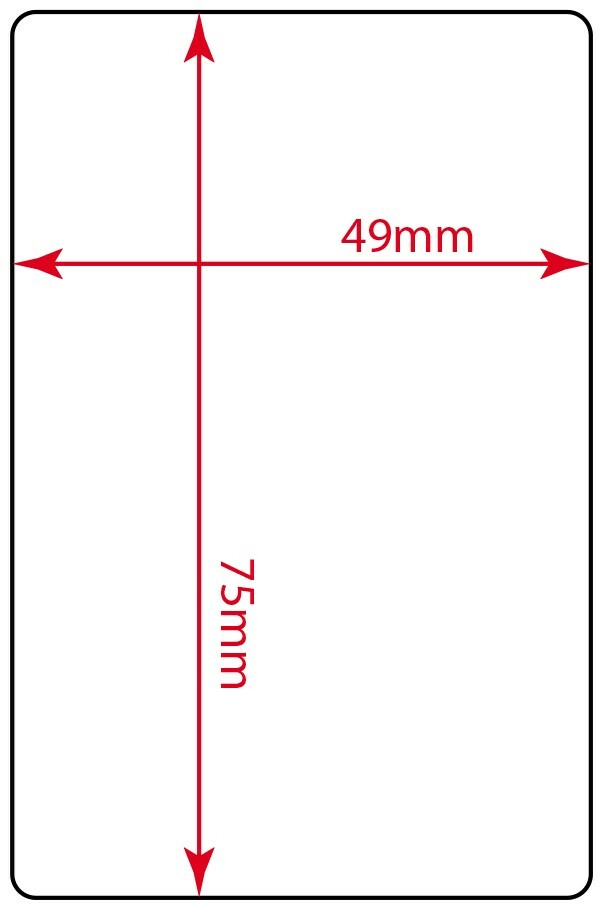 Avery Berkel labels 49mm x 75mm  plain Top Coated  Direct thermal x 20 rolls 500