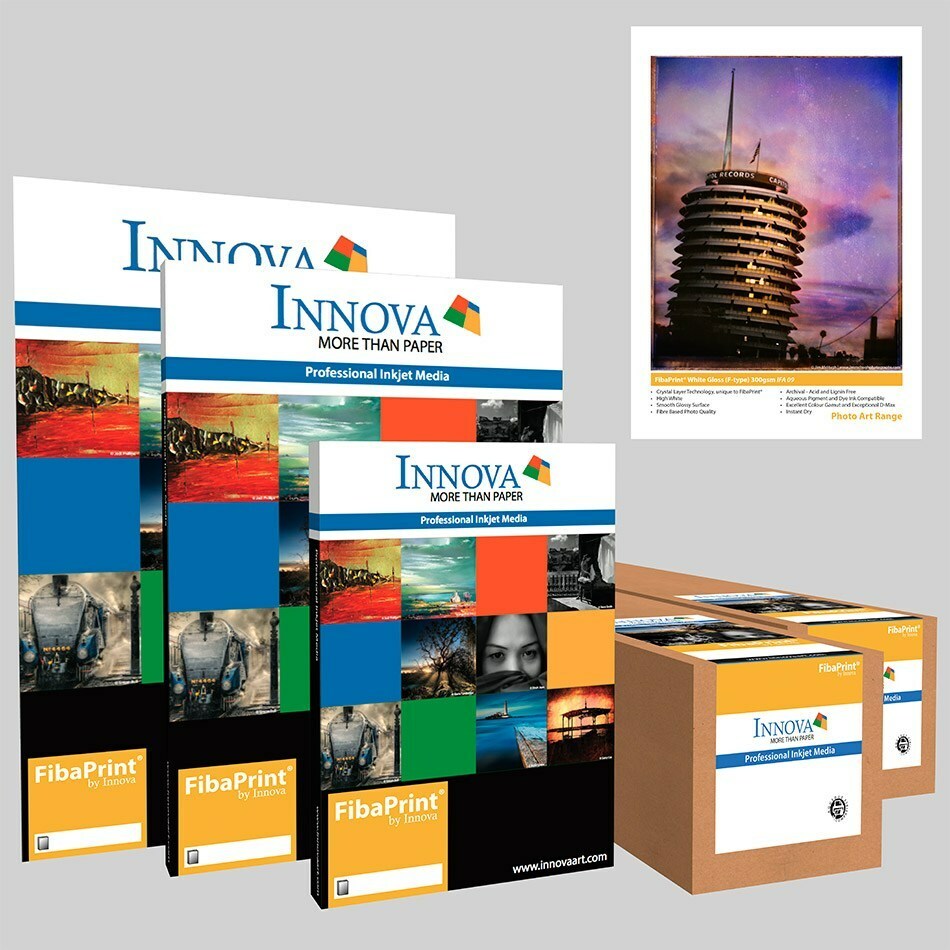 Innova 36″ x 48″ FibaPrint F Type Max Black White Gloss 300g – 100 Sheets IFA-9