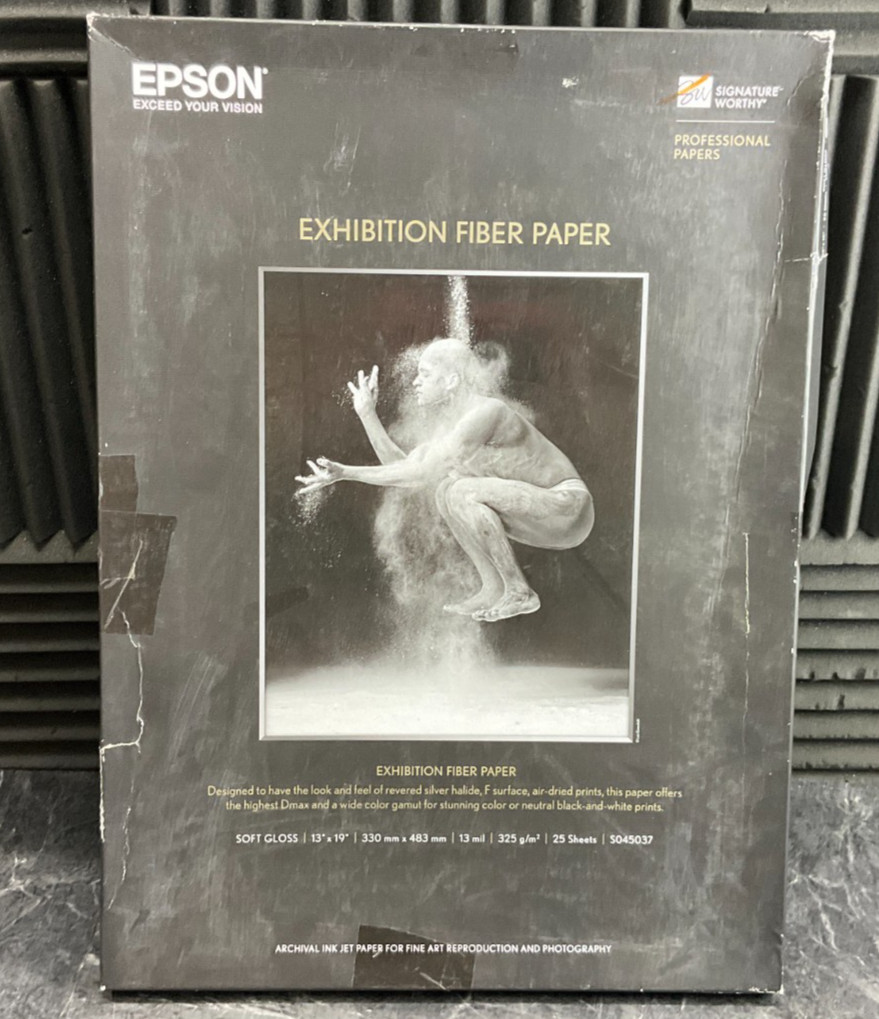 Epson Exhibition Fiber Paper 13″x19″, 25 sheets S045037 ✅ ❤️️ ✅ ❤️ NEW OPEN BOX!