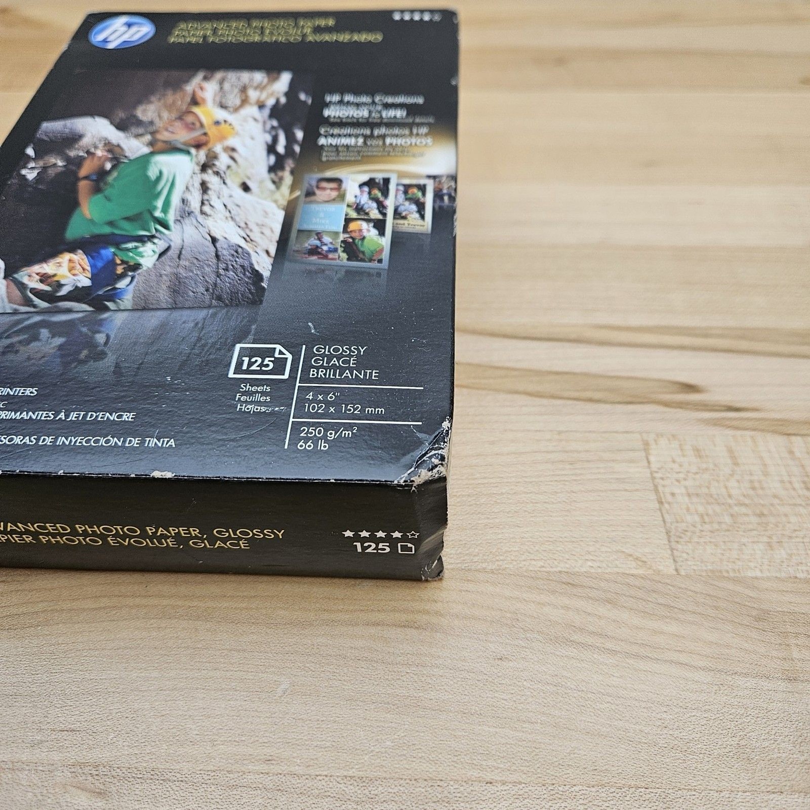 HP Advanced Glossy Photo Paper – 125 Sheets- 4 x 6 NIB New In The Box